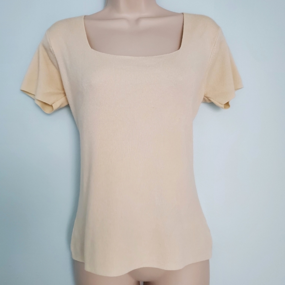 J.G. Hook Square Neck Cream Sweater